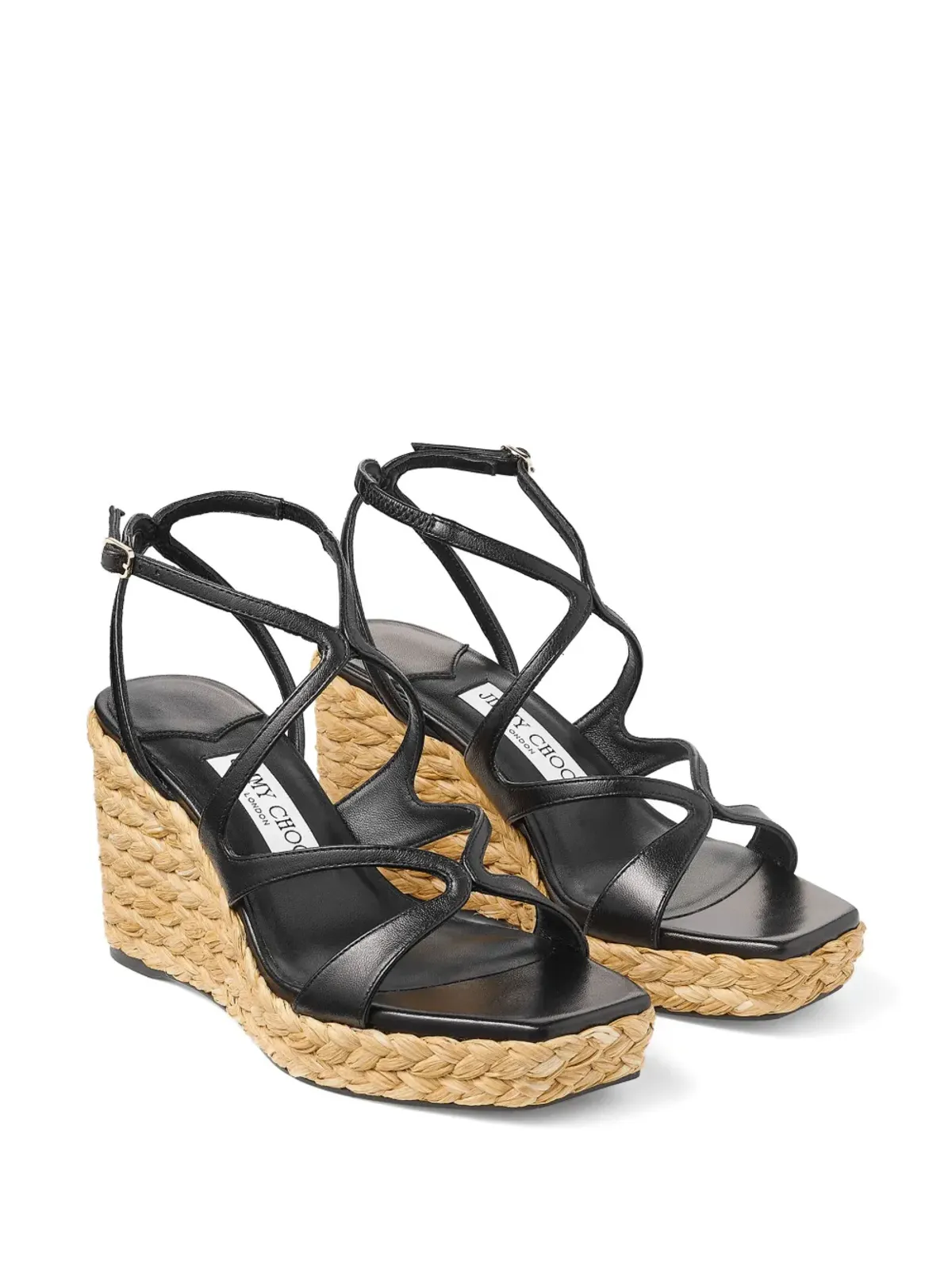 Jimmy Choo Ayla 85mmウェッジサンダル - ブラック - 画像2