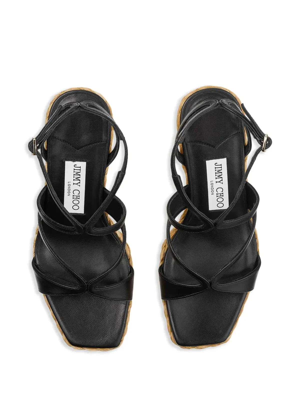 Jimmy Choo Ayla 85mmウェッジサンダル - ブラック - 画像4