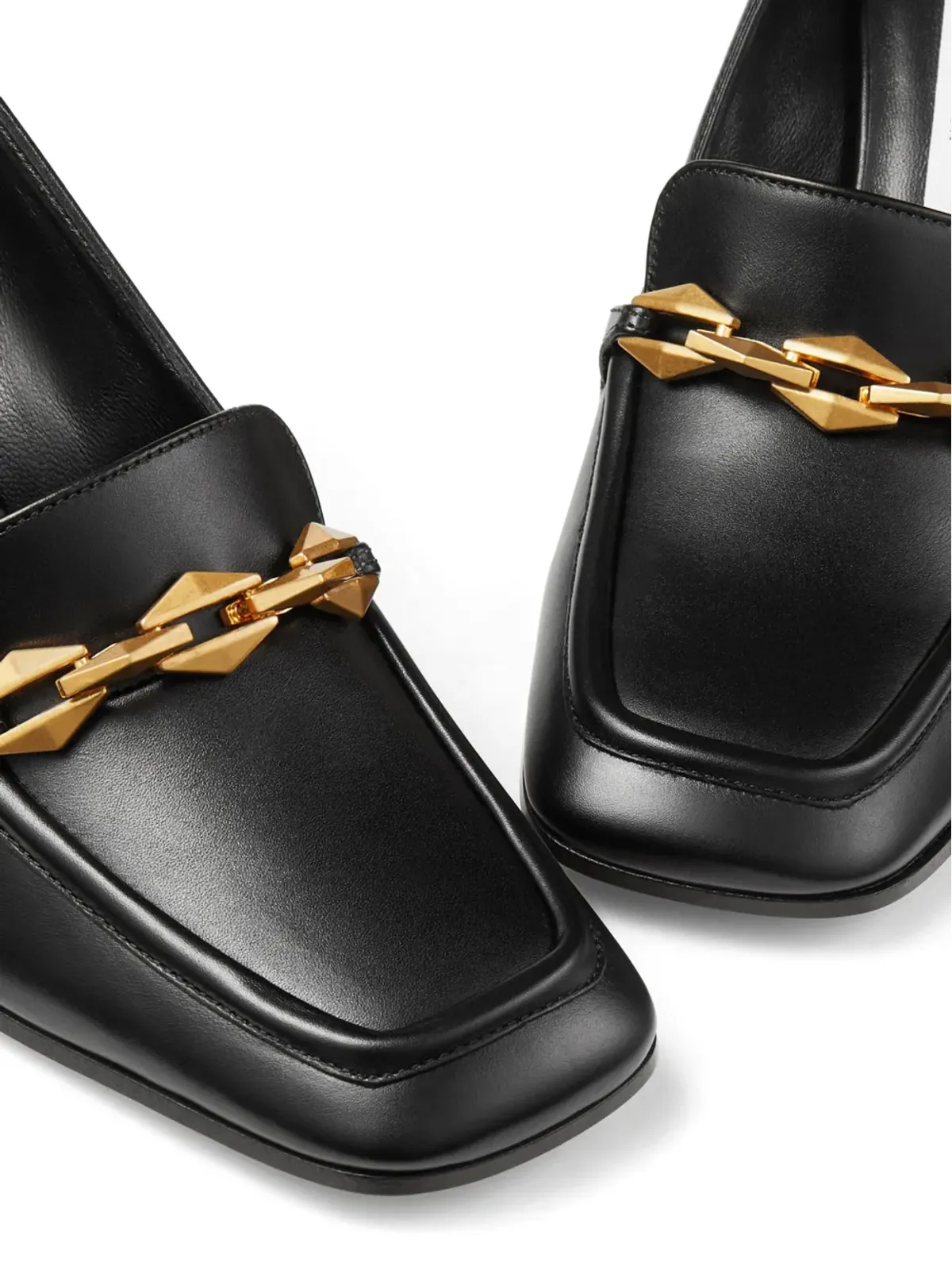 Jimmy Choo 65mm ダイヤモンド ティルダ レザー パンプス ブラック - 画像5