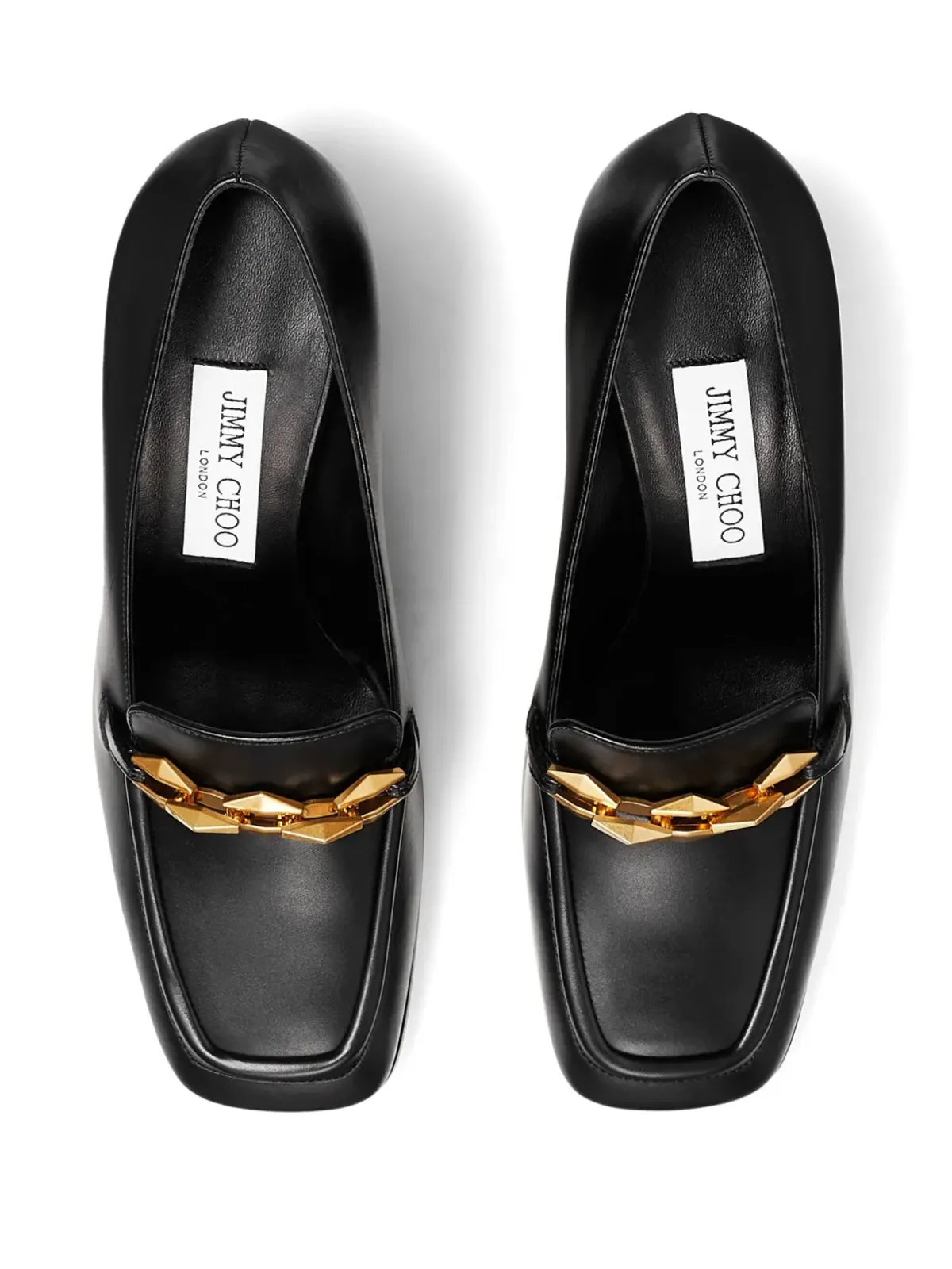 Jimmy Choo 65mm ダイヤモンド ティルダ レザー パンプス ブラック - 画像4