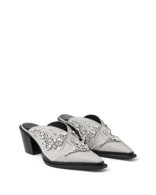 Jimmy Choo Cece 60mm グリッター付きミュール - グレー - サムネイル2