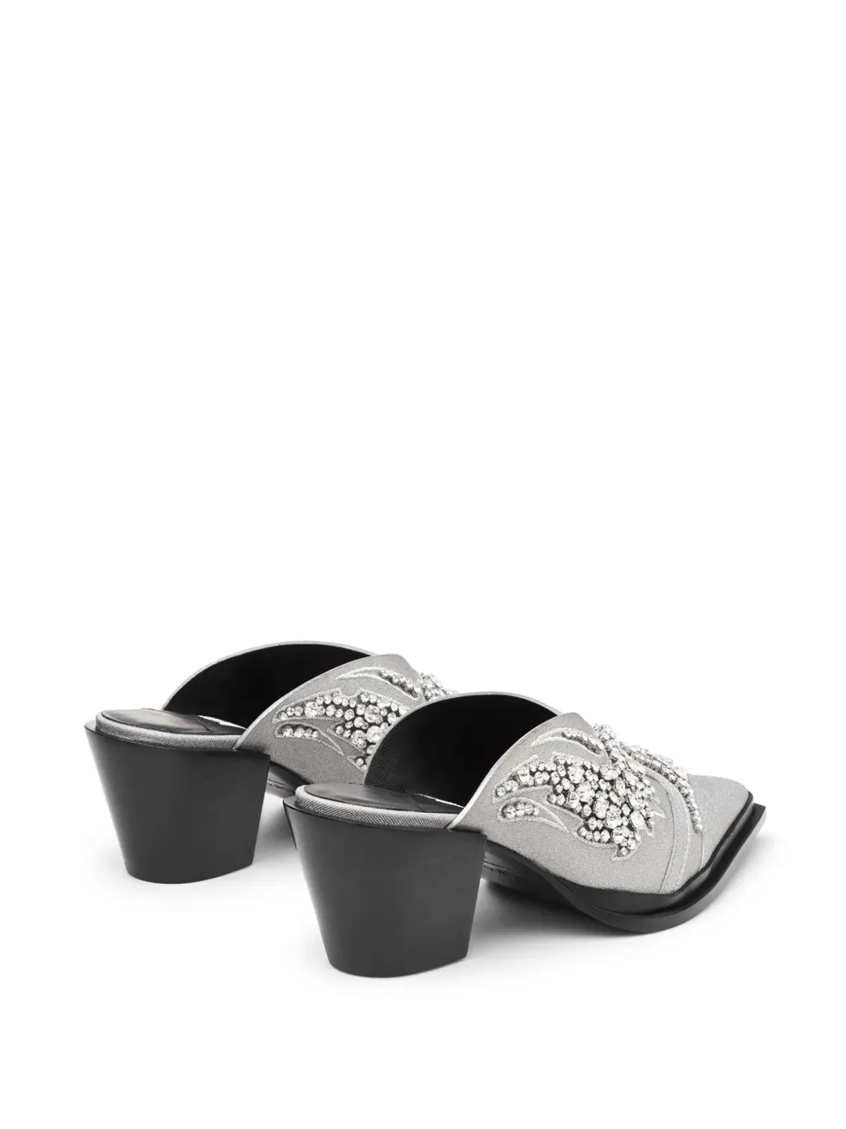 Jimmy Choo Cece 60mm グリッター付きミュール - グレー - 画像3