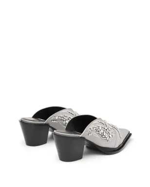 Jimmy Choo Cece 60mm グリッター付きミュール - グレー - サムネイル3