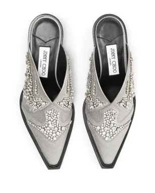 Jimmy Choo Cece 60mm グリッター付きミュール - グレー - サムネイル4