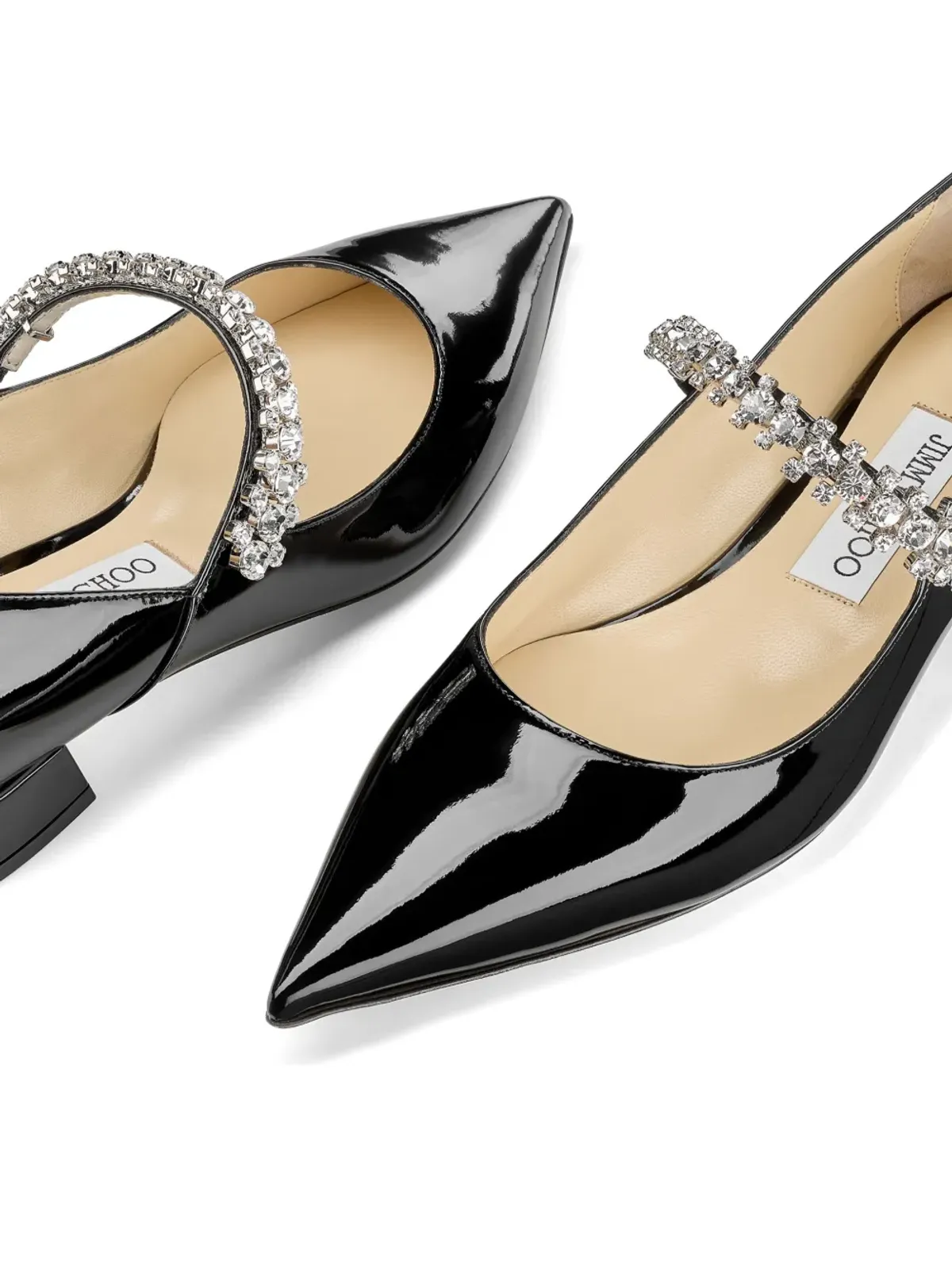 Jimmy Choo ビング レザー バレエシューズ ブラック - 画像5