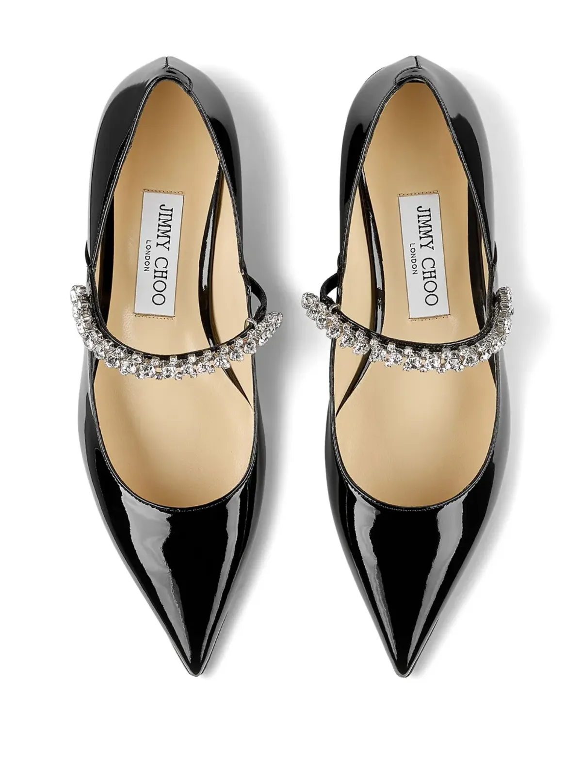 Jimmy Choo ビング レザー バレエシューズ ブラック - 画像4