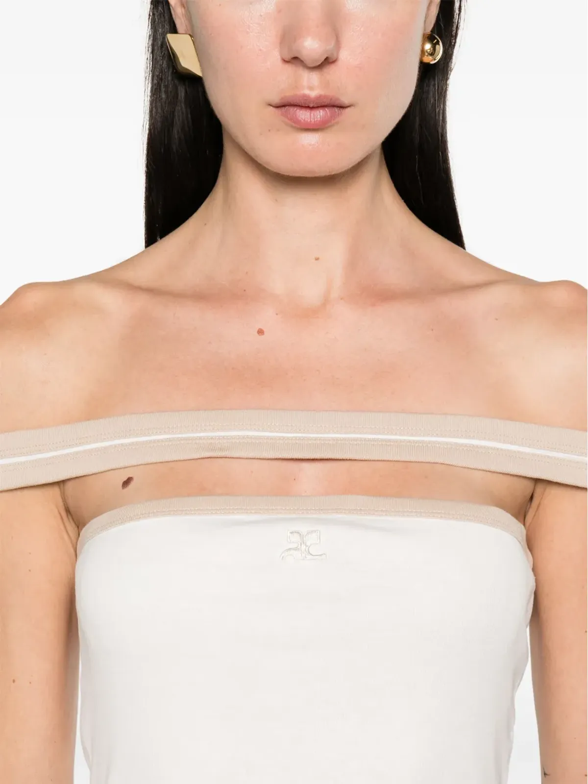 Courrèges Hyperbole コントラスト ノースリーブトップ - ホワイト - 画像5