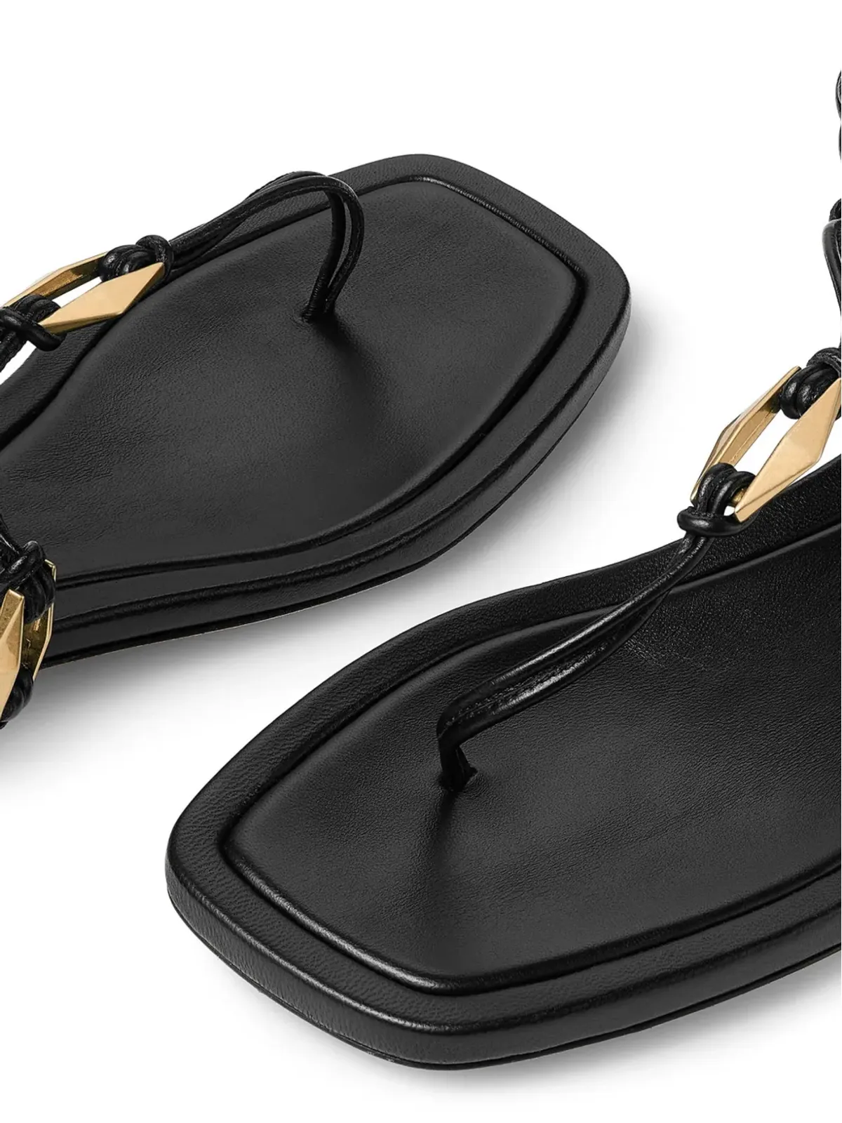 Jimmy Choo Onyxia レザーサンダル ブラック - 画像5