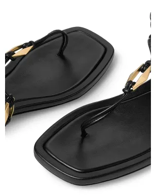 Jimmy Choo Onyxia レザーサンダル ブラック - サムネイル5