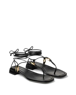 Jimmy Choo Onyxia レザーサンダル ブラック - サムネイル2