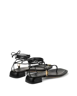 Jimmy Choo Onyxia レザーサンダル ブラック - サムネイル3