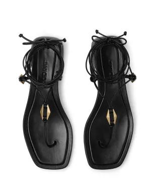 Jimmy Choo Onyxia レザーサンダル ブラック - サムネイル4