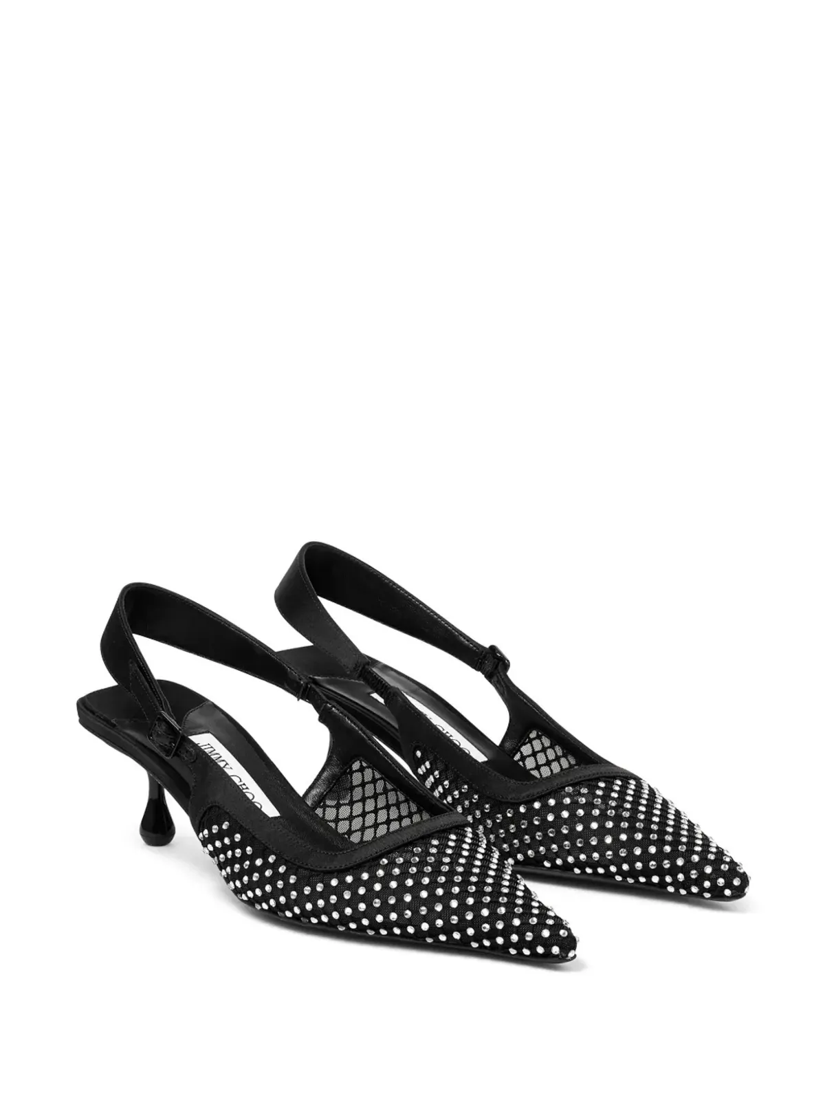Jimmy Choo アメル クリスタル装飾 パンプス ブラック - 画像2