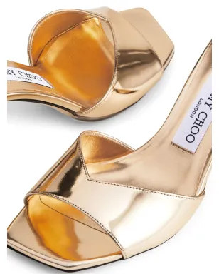 Jimmy Choo Skye 70mm メタリック ミュール - ゴールド - サムネイル5