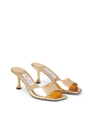 Jimmy Choo Skye 70mm メタリック ミュール - ゴールド - サムネイル2