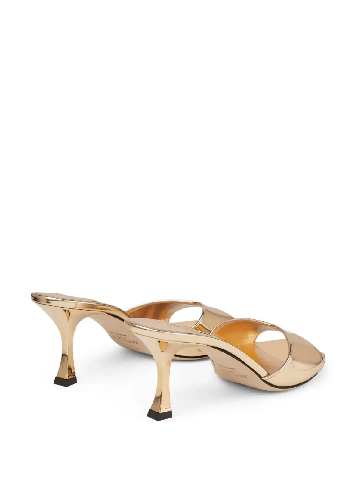Jimmy Choo Skye 70mm メタリック ミュール - ゴールド - 画像3