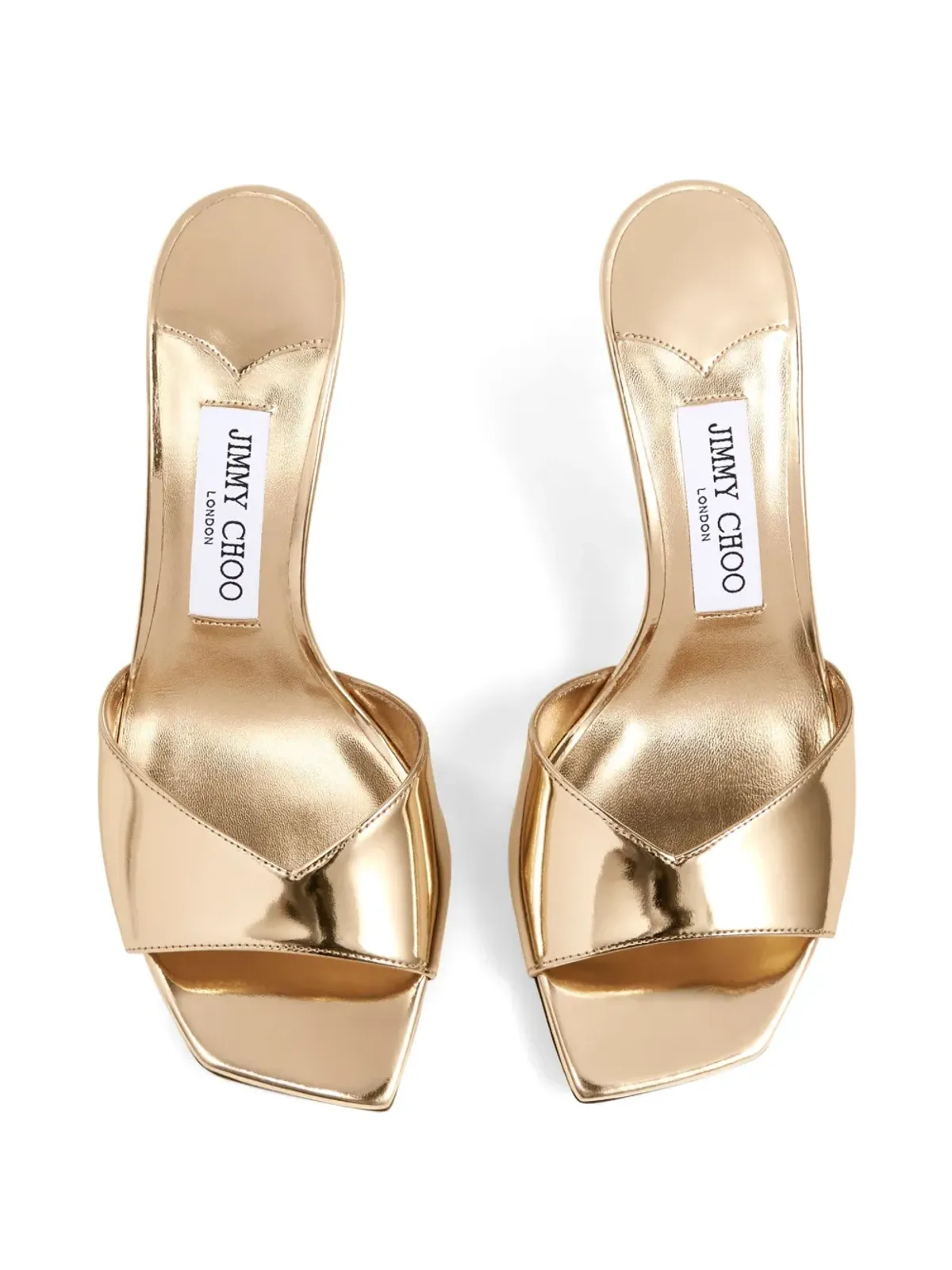 Jimmy Choo Skye 70mm メタリック ミュール - ゴールド - 画像4