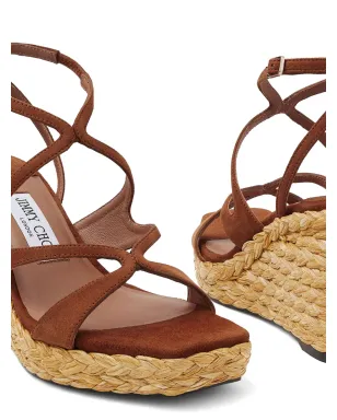 Jimmy Choo Ayla ウェッジヒール エスパドリーユ ブラウン - サムネイル3