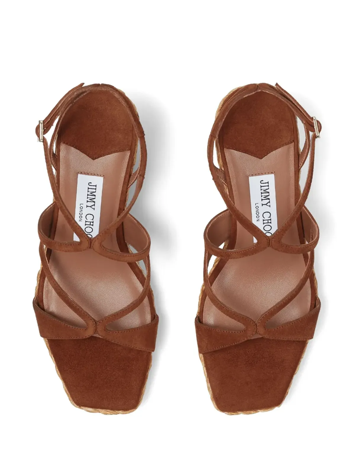 Jimmy Choo Ayla ウェッジヒール エスパドリーユ ブラウン - 画像4