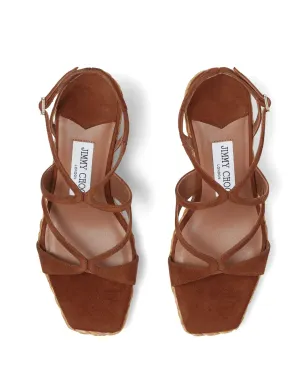 Jimmy Choo Ayla ウェッジヒール エスパドリーユ ブラウン - サムネイル4