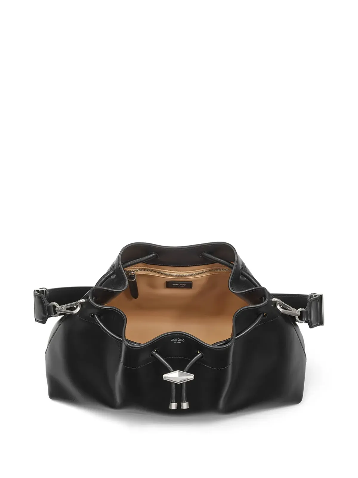 Jimmy Choo ミディアム シンチ レザー バケットバッグ - ブラック - 画像5