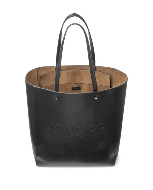 Jimmy Choo デボスドロゴ レザー トートバッグ - ブラック - サムネイル4
