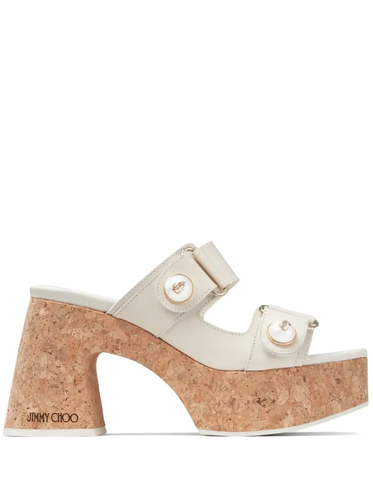Jimmy Choo Fayence レザー プラットフォーム サンダル - 画像1