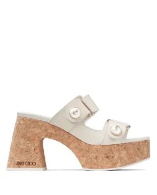 Jimmy Choo Fayence レザー プラットフォーム サンダル - サムネイル1