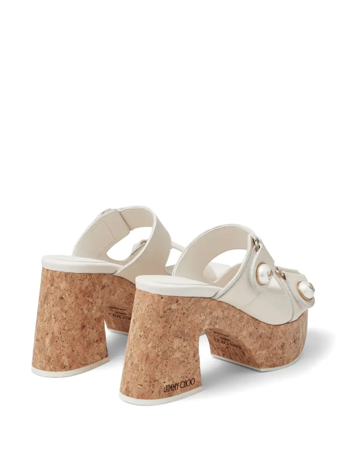 Jimmy Choo Fayence レザー プラットフォーム サンダル - 画像5