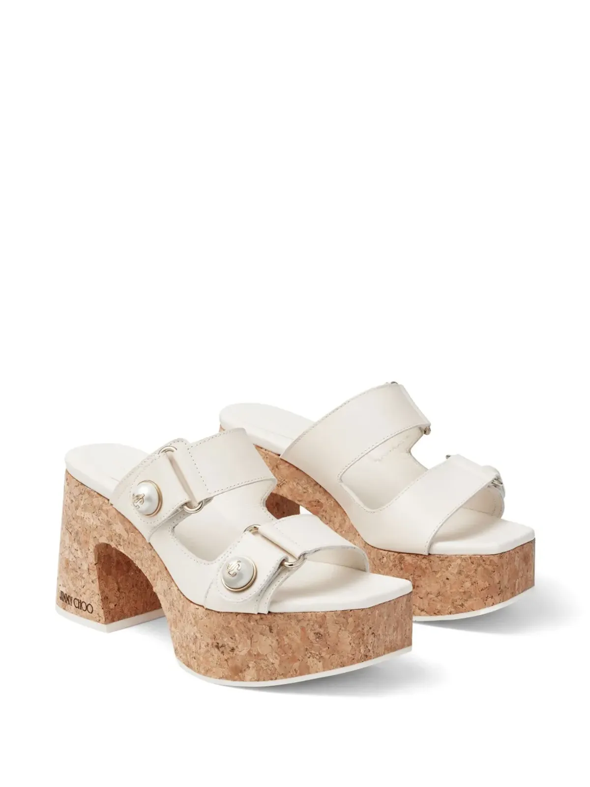 Jimmy Choo Fayence レザー プラットフォーム サンダル - 画像2