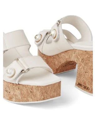 Jimmy Choo Fayence レザー プラットフォーム サンダル - サムネイル3