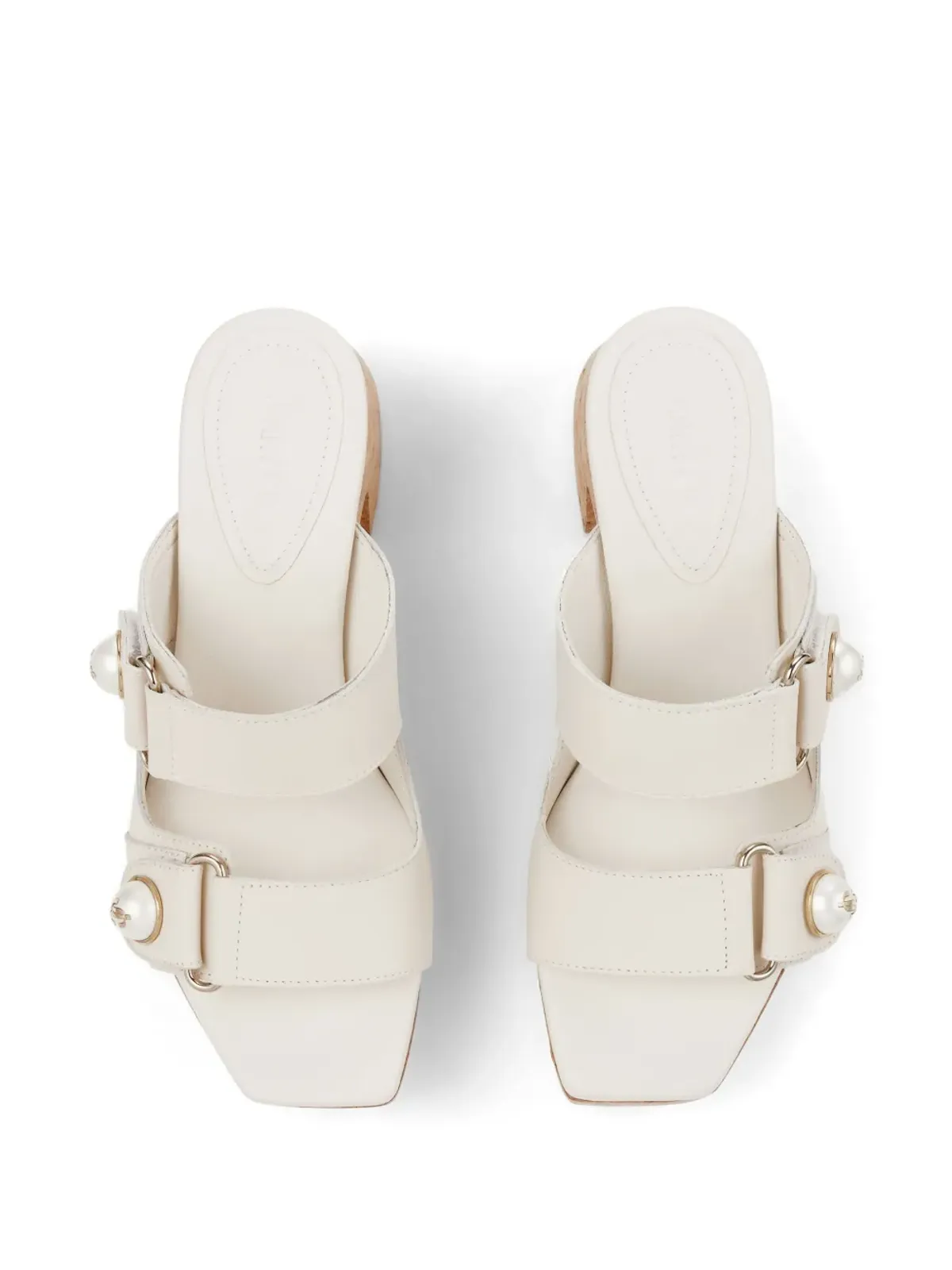 Jimmy Choo Fayence レザー プラットフォーム サンダル - 画像4