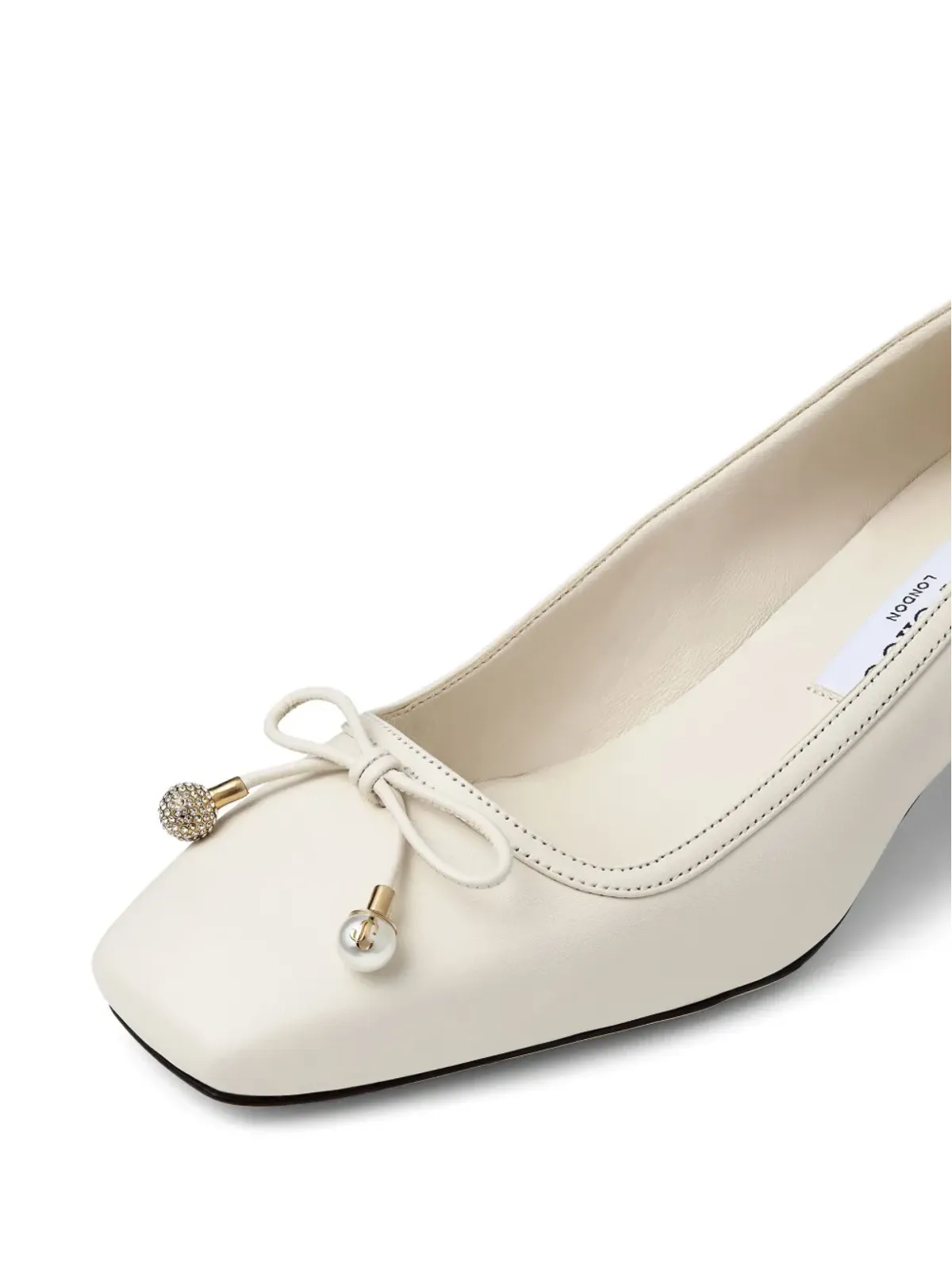 Jimmy Choo 45mm エルム ナパレザー パンプス - ホワイト - 画像5