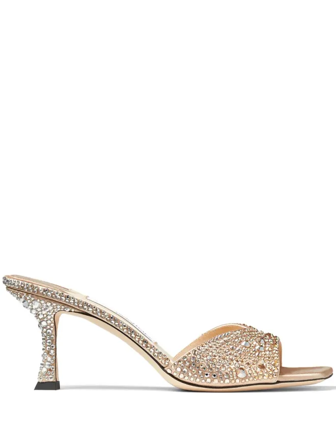 Jimmy Choo Jimmy Choo 70mm Skye サテン サンダル - ゴールドの商品画像