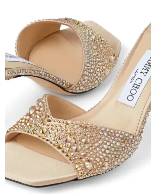 Jimmy Choo 70mm Skye サテン サンダル - ゴールド - サムネイル5