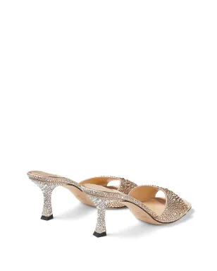 Jimmy Choo 70mm Skye サテン サンダル - ゴールド - サムネイル3