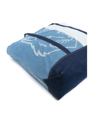 Maison Kitsuné Fox Head-print トートバッグ - ブルー - サムネイル4