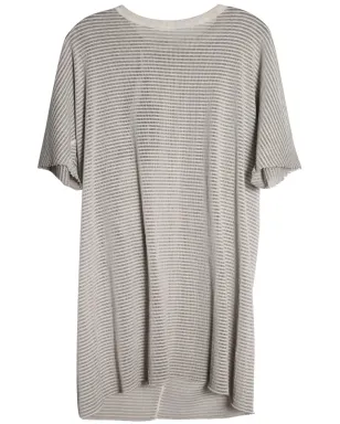 Boris Bidjan Saberi ボリス・ビジャン・サベリ ストライプ ラウンドネック Tシャツ - グレー - サムネイル1