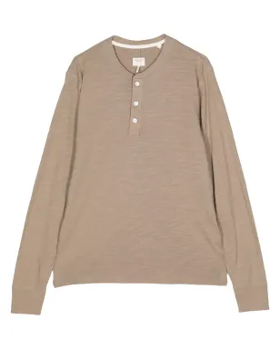 rag & bone ヘンリーネック コットン Tシャツ - ブラウン - サムネイル1