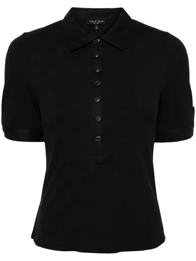 Rag & Bone rag & bone リブ編み コットン-モダール混紡 ポロシャツの商品画像