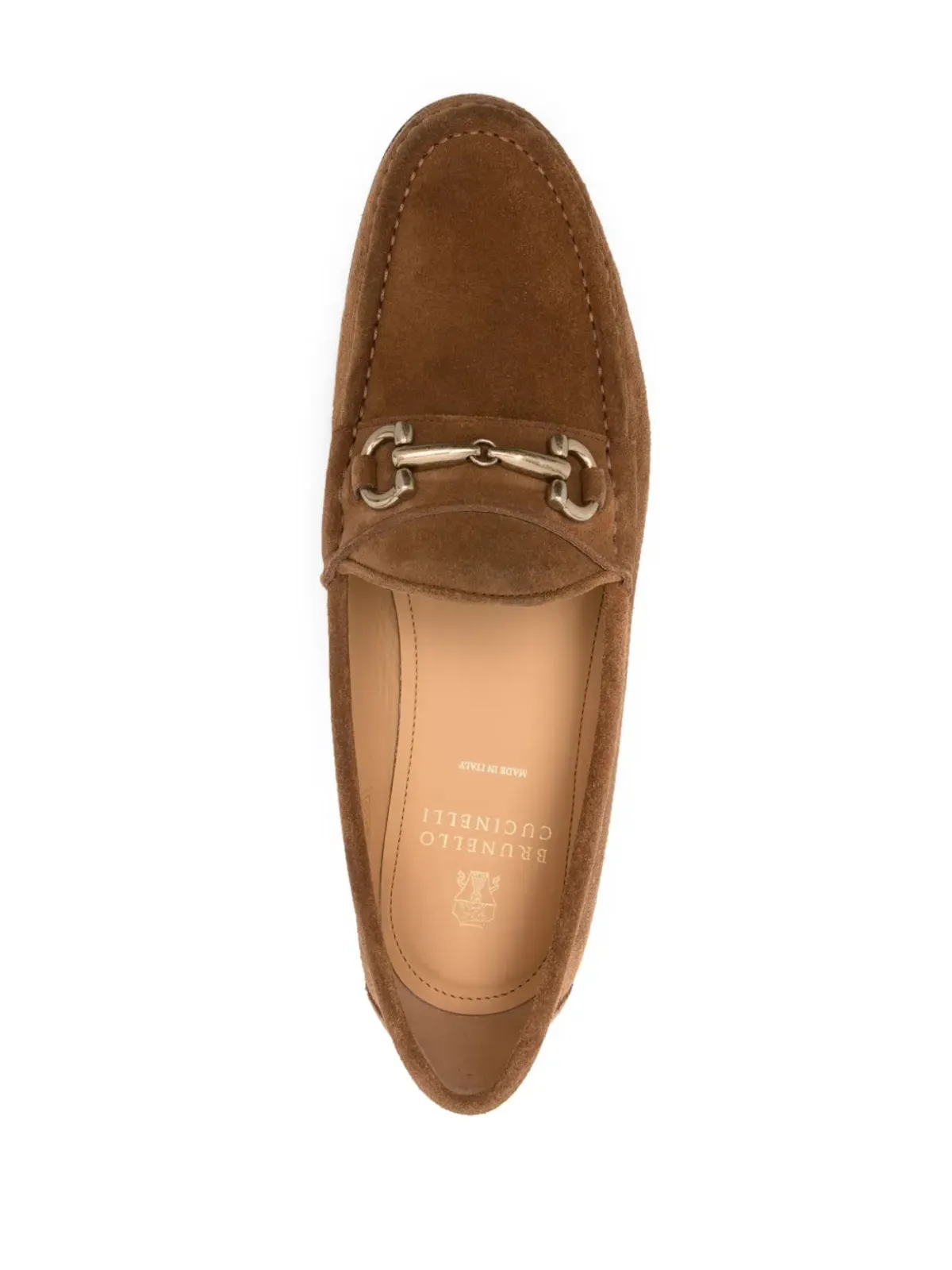 Brunello Cucinelli ホースビット付きスエード ローファー - 画像4