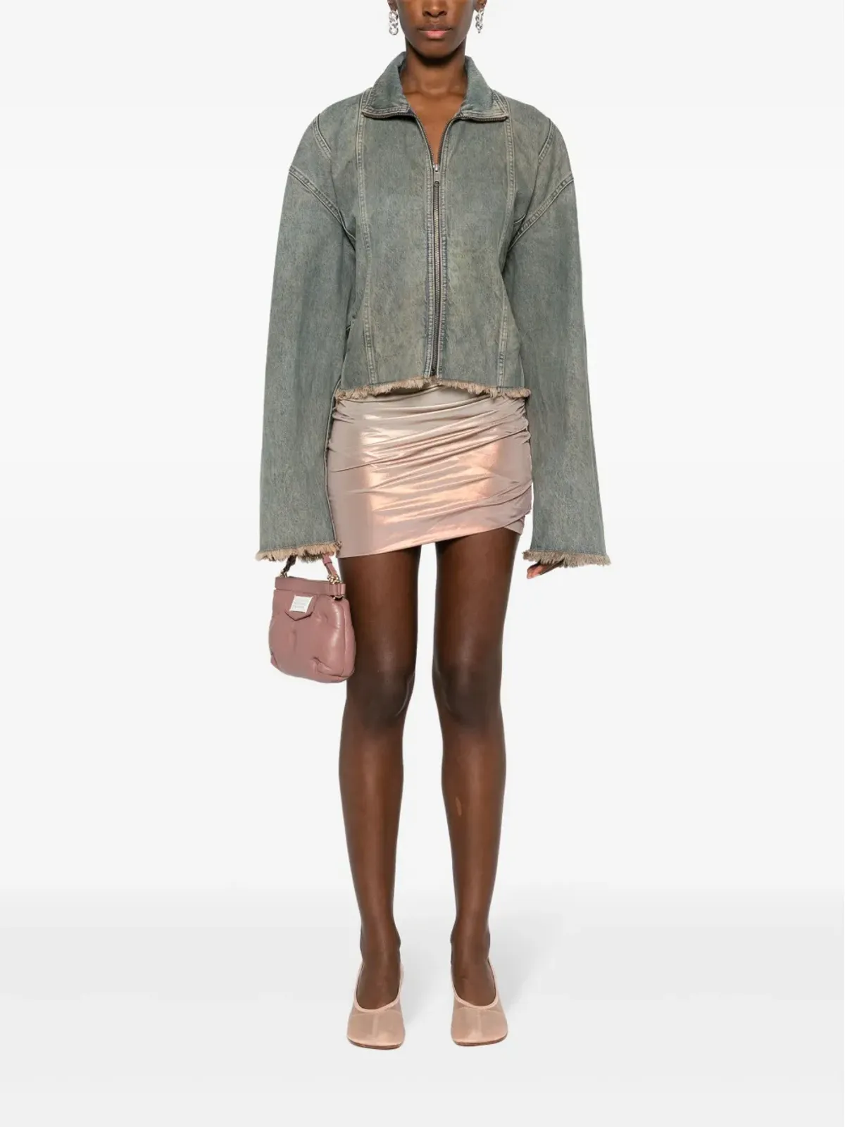 Rick Owens Lilies ジェイドドレープミニスカート - 画像2