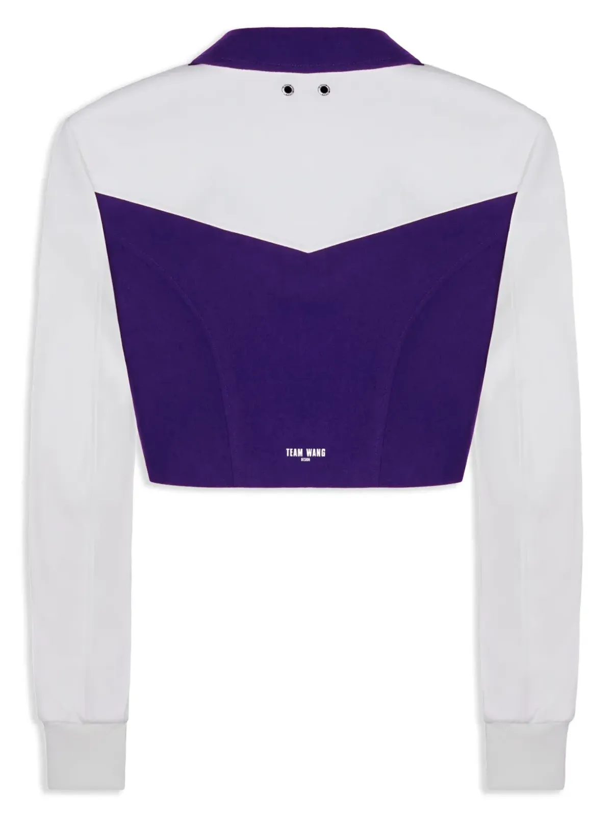 TEAM WANG design パネルデザイン ジップアップ クロップドジャケット - 画像2