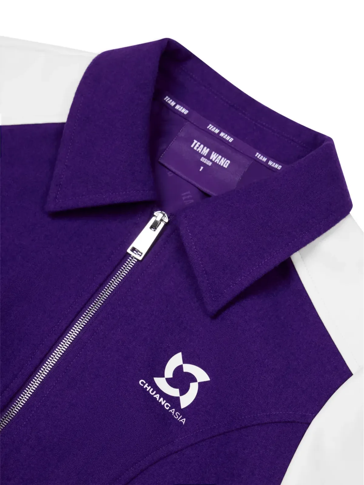 TEAM WANG design パネルデザイン ジップアップ クロップドジャケット - 画像3