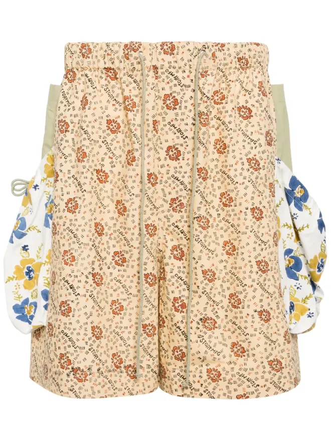 STORY mfg. STORY mfg. コントラスト花柄プリントオーガニックコットンショーツの商品画像