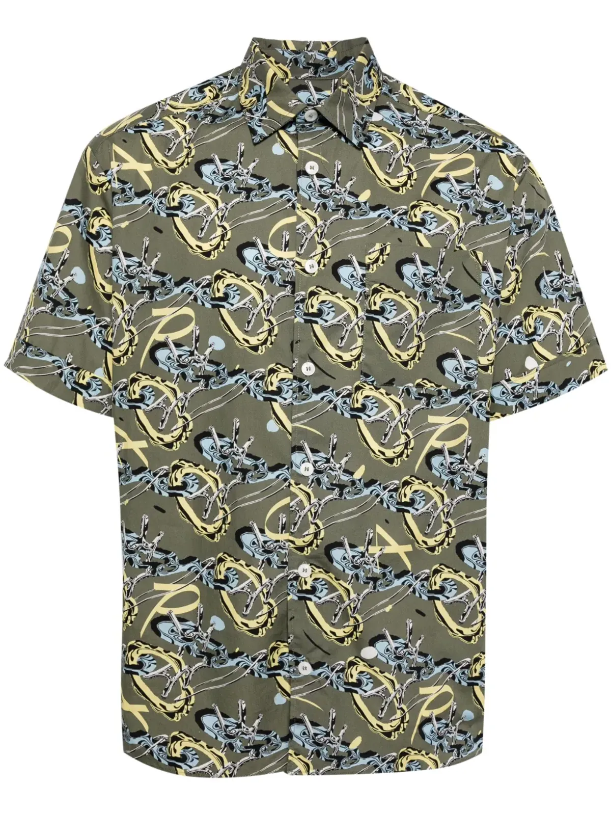 A.P.C. ロス グラフィックプリント コットンシャツ - 画像1
