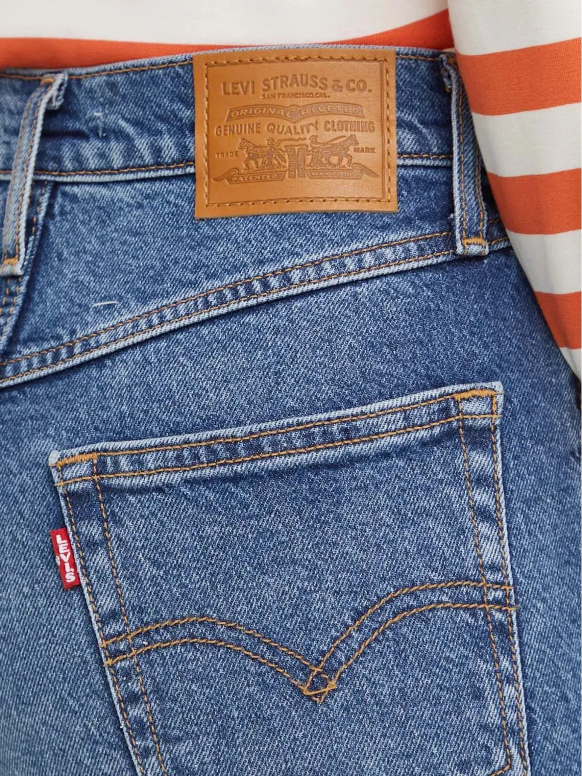 Levi's 80年代モムファイブポケットジーンズ ブルー - 画像4