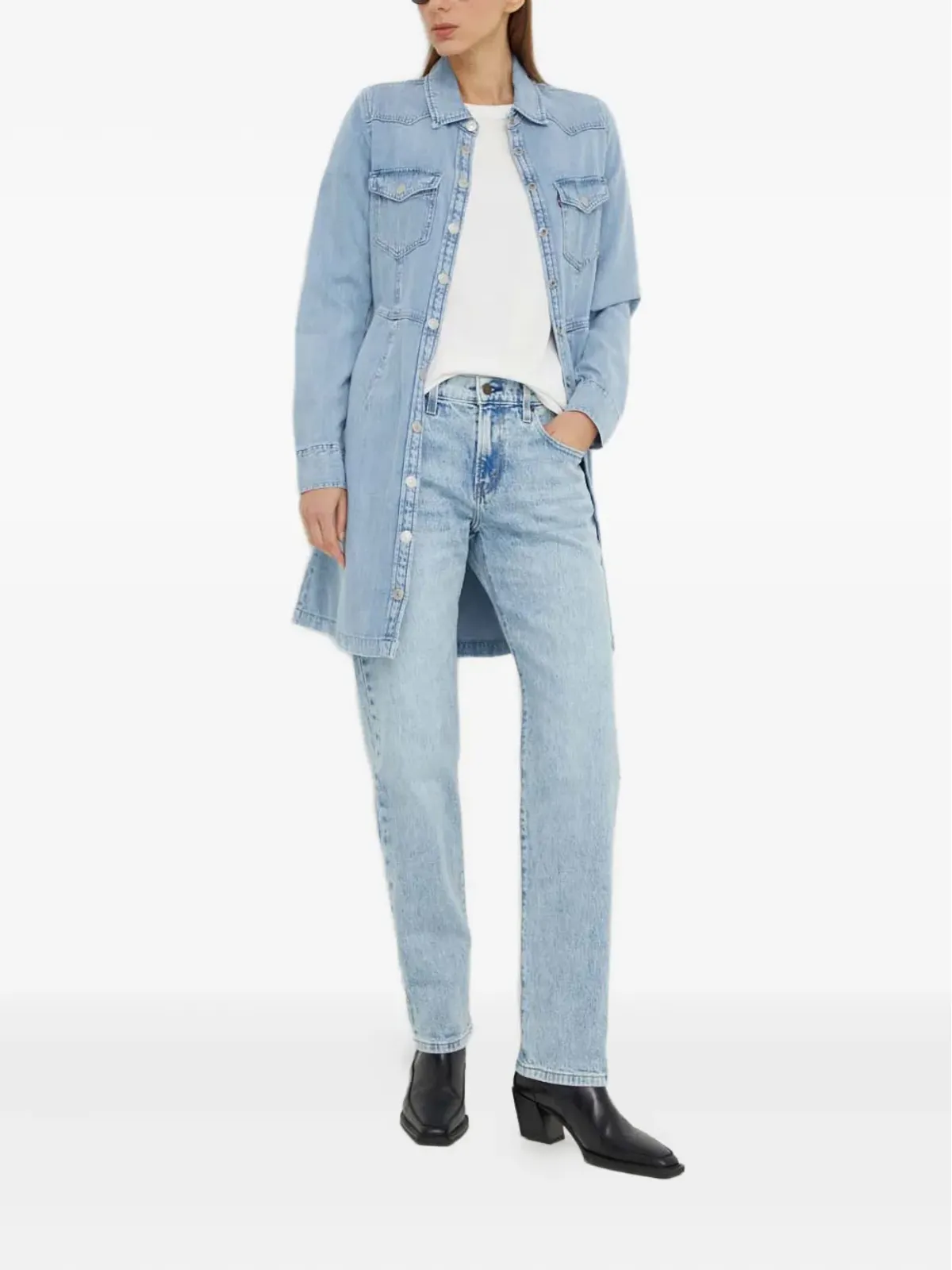Levi's ミディ ボタン付きデニムジーンズ - 画像2
