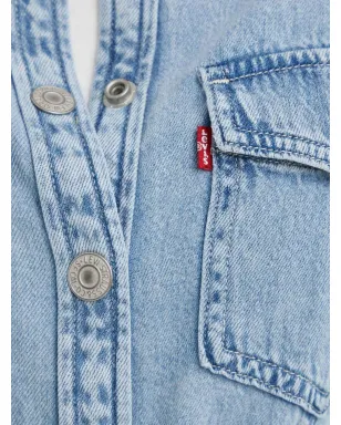 Levi's デニムドレス ボタン付きポケット - ブルー - サムネイル5