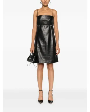 Givenchy ベルト付きレザーミニドレス ブラック - サムネイル2